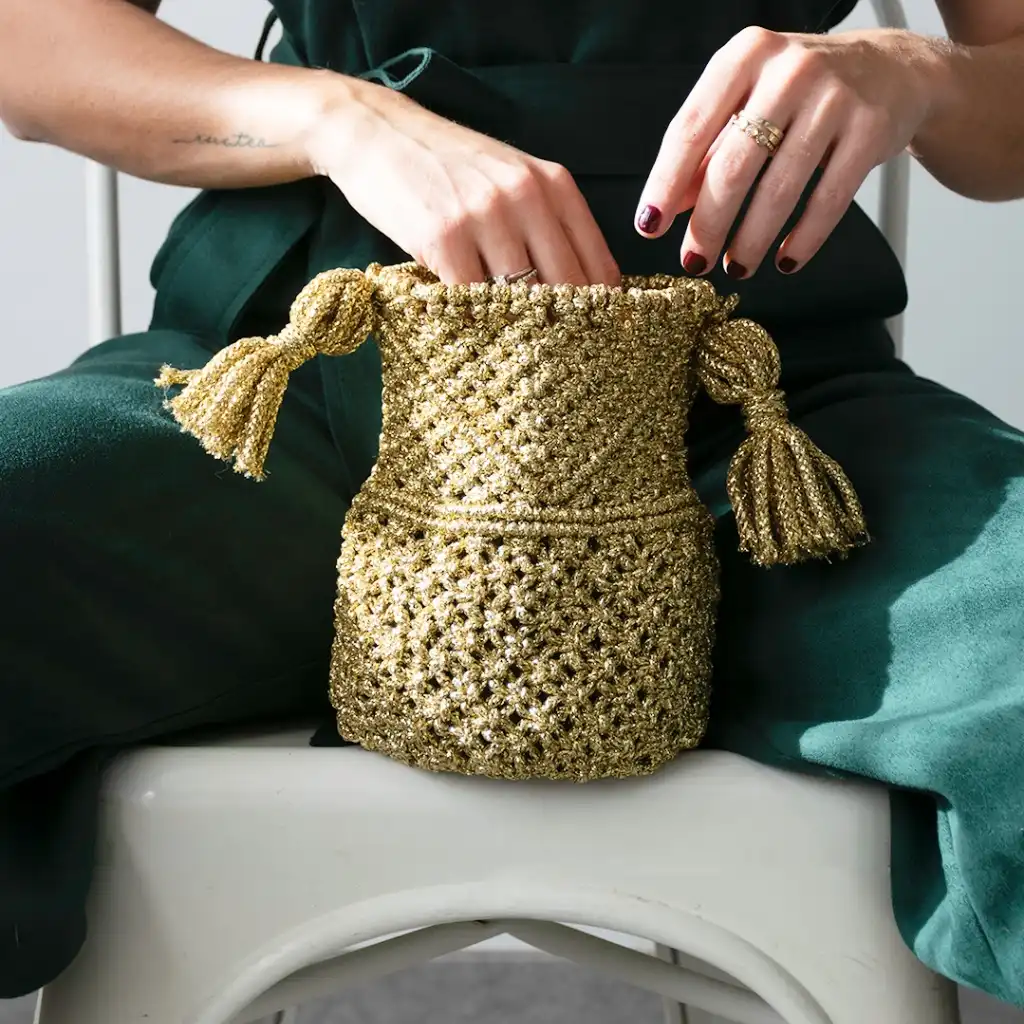DIY Kit Bolso macrame Bombonera Paris
