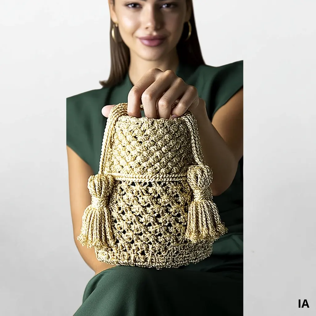 Detalle Kit Bolso macrame Bombonera Paris
