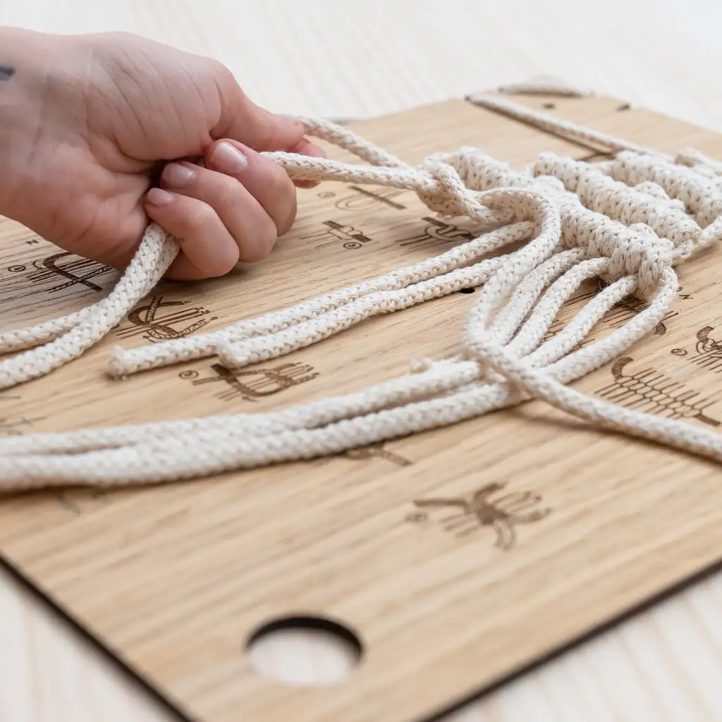 PortaMacramé · Herramienta creativa para macramé moderno en cualquier espacio