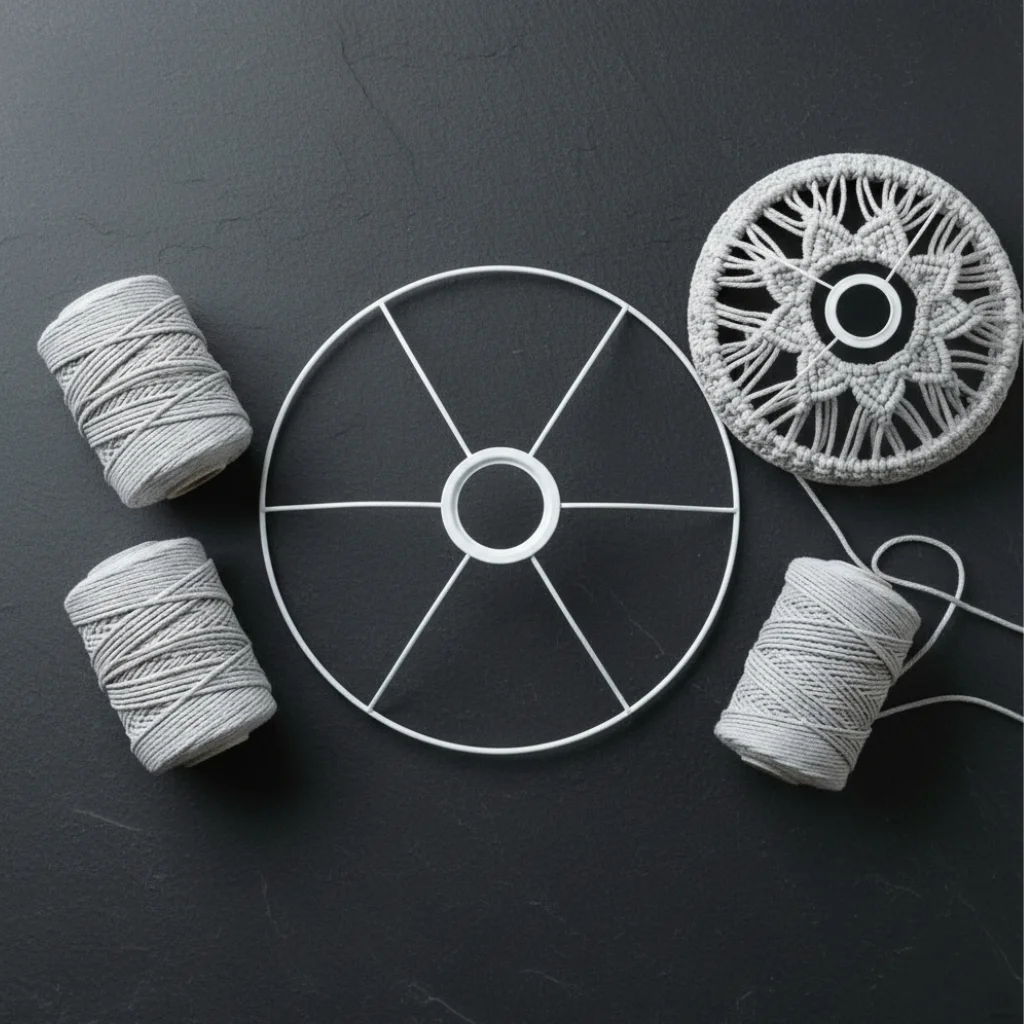 Materiales KIT DIY Lampara Waves - Macrame Fruto Samore®