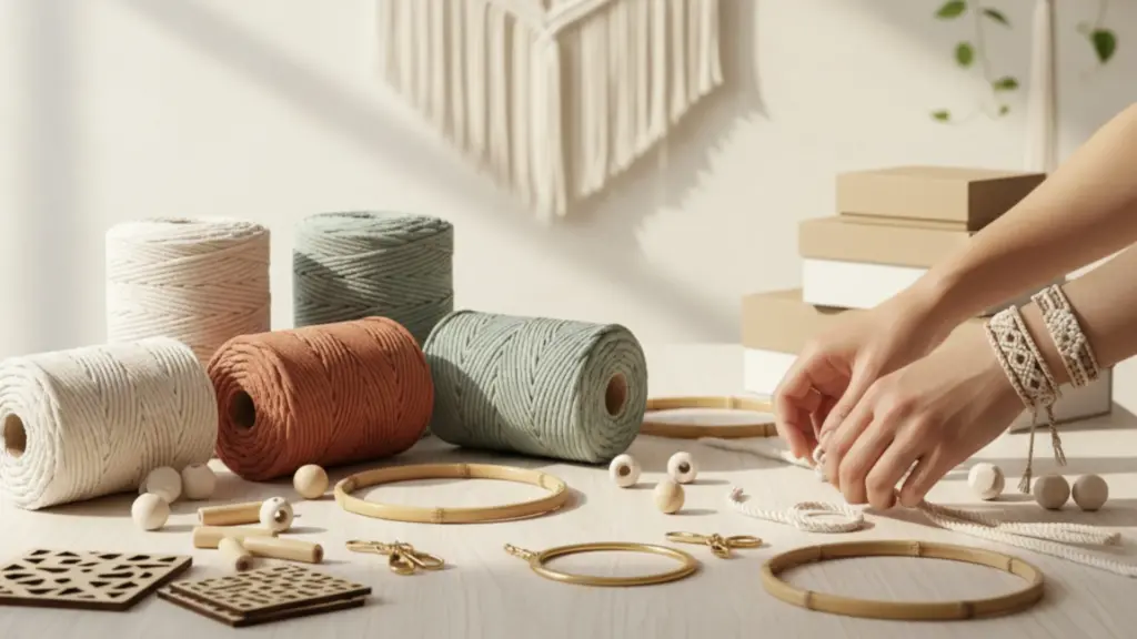 Packs de materiales para volver a crear nuevos proyectos DIY de macramé moderno - Fruto Samore