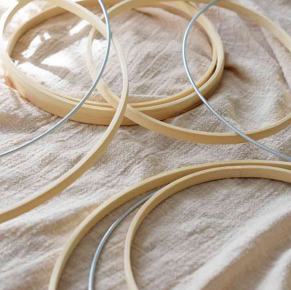 Soportes circulares madera para atrapasueños macramé y manualidades DIY