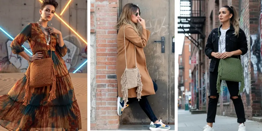 Curso macrame Bolso Fringes looks