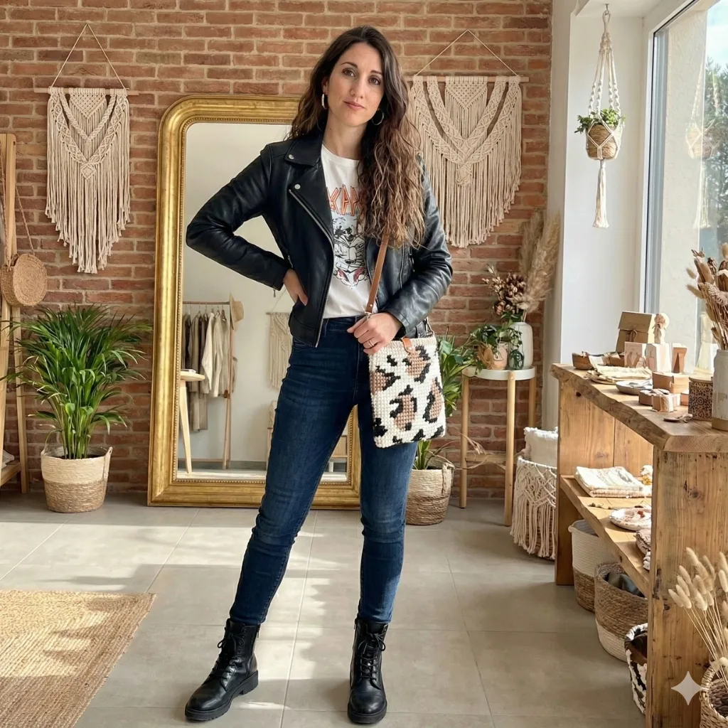 Kit Macrame Bolso Leopardo style Fruto Samore