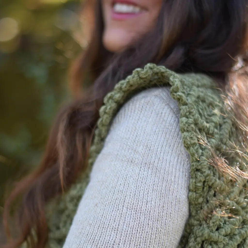 Kit Macrame Chaleco Ocaso Verde Fruto Samore