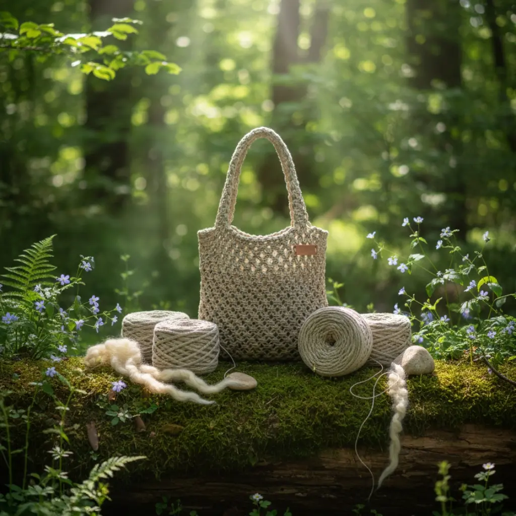Kit DIY Macrame Bolso Todo Trote hecho con lino Fruto Samore