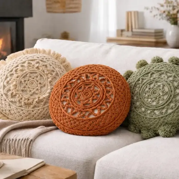 Kit Macrame DIY Cojin Circular Sole Mio Fruto Samore