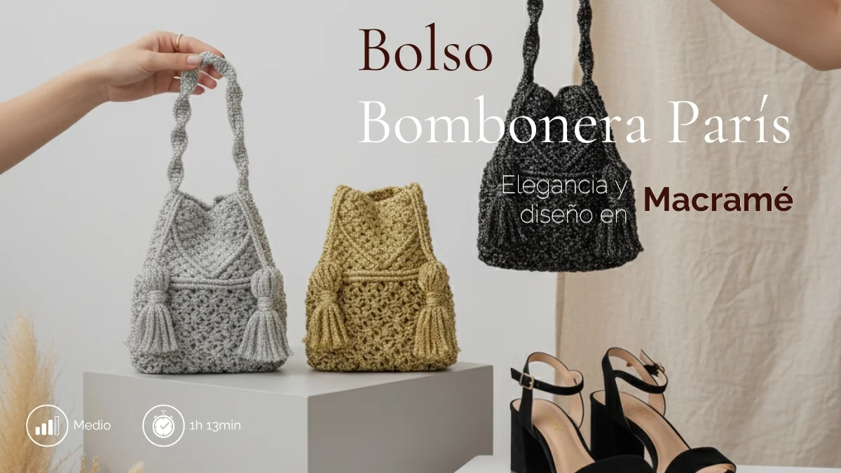 Curso macrame Bolso Bombonera Maris Macrame Diy Fruto Samore