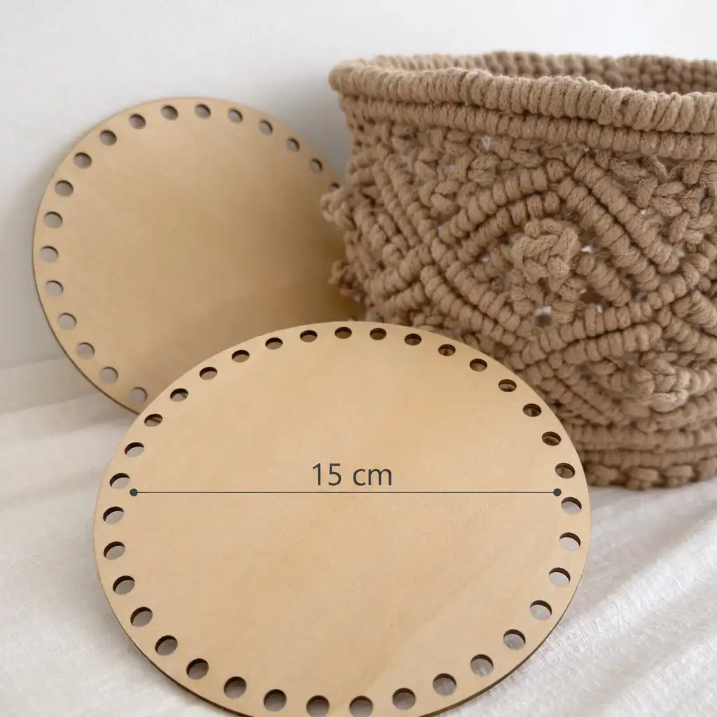 base madera perforada 15cm macrame