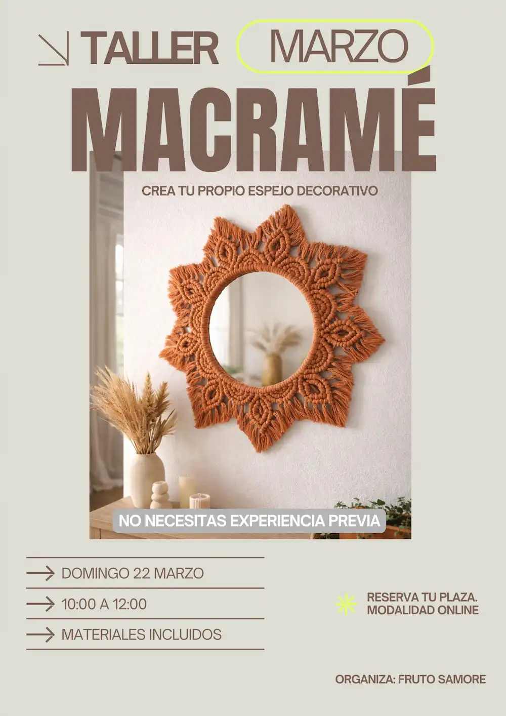 Taller Online Espejo Macrame Marzo 2026