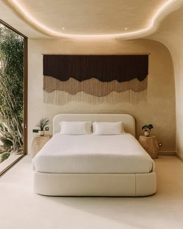 Tapices en habitaciones del hotel de lujo en Ibiza